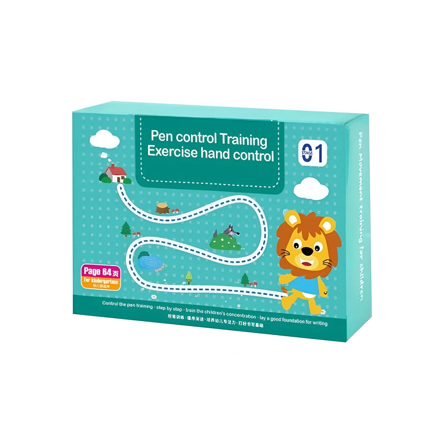 64 Pages Reusable Tracing Line book to improve Hand Writing