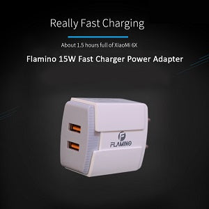 Flamino Adapto 66 2.4A 12w Dual USB Port Wall Charger
