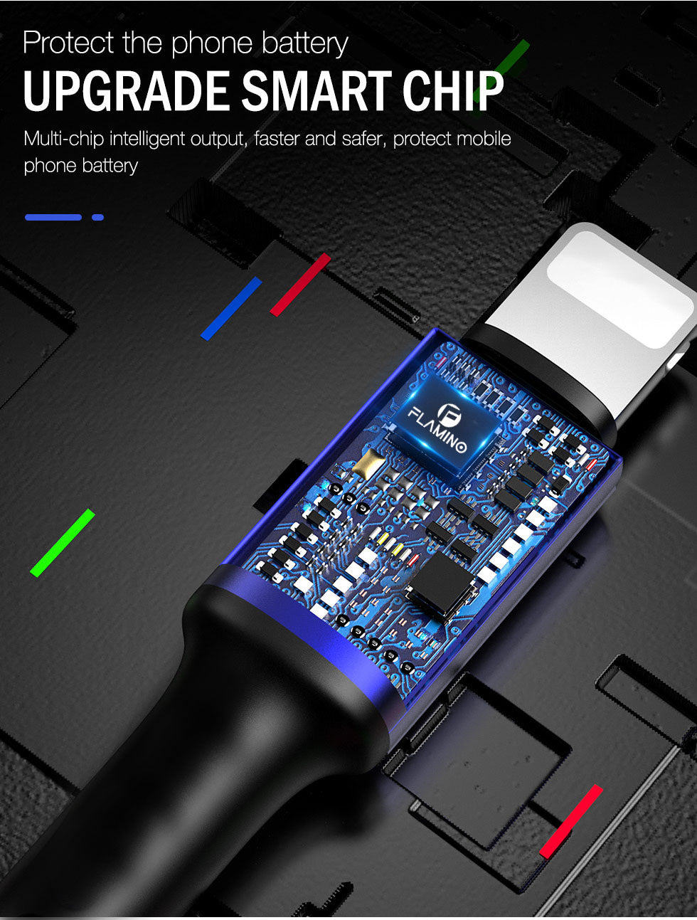 Flamino 60W 3-in-1 Multi Fast Charging Cable White