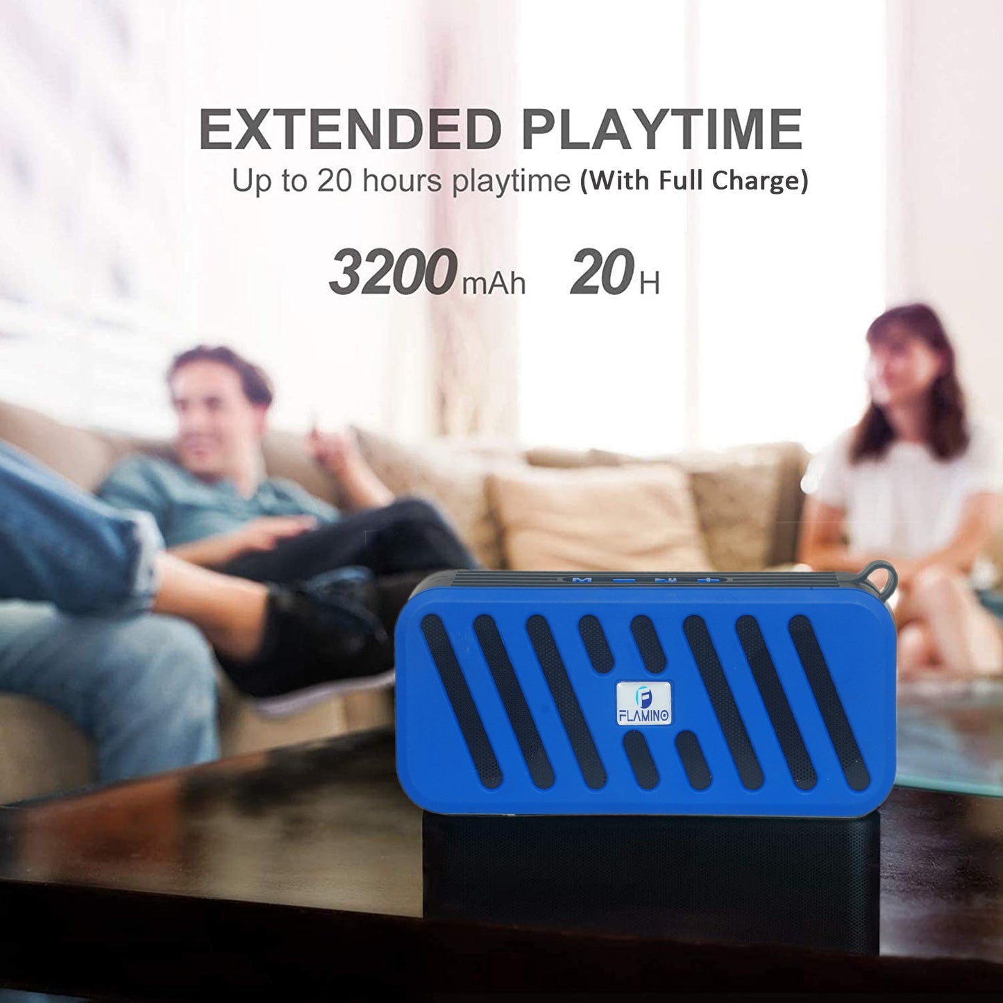 Flamino Soundpot 20W Wireless Bluetooth Portable Speaker Blue