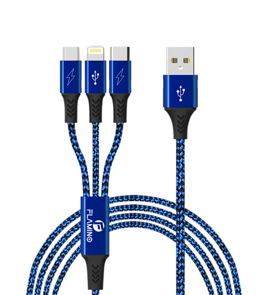 Flamino 60W 3-in-1 Multi Fast Charging Cable