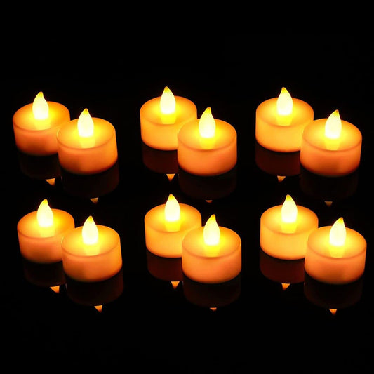 12 Pcs LED Tea Light Candles Decorative Candles for Diwali 🪔 for Home