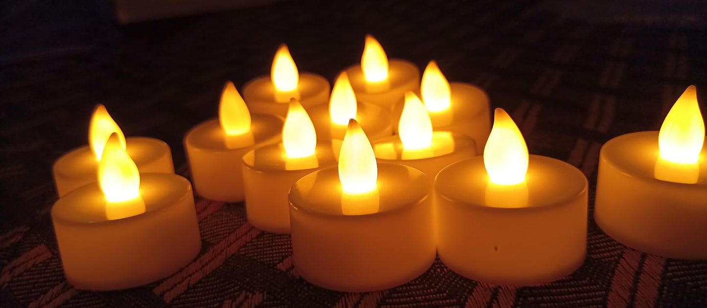 12 Pcs LED Tea Light Candles Decorative Candles for Diwali 🪔 for Home