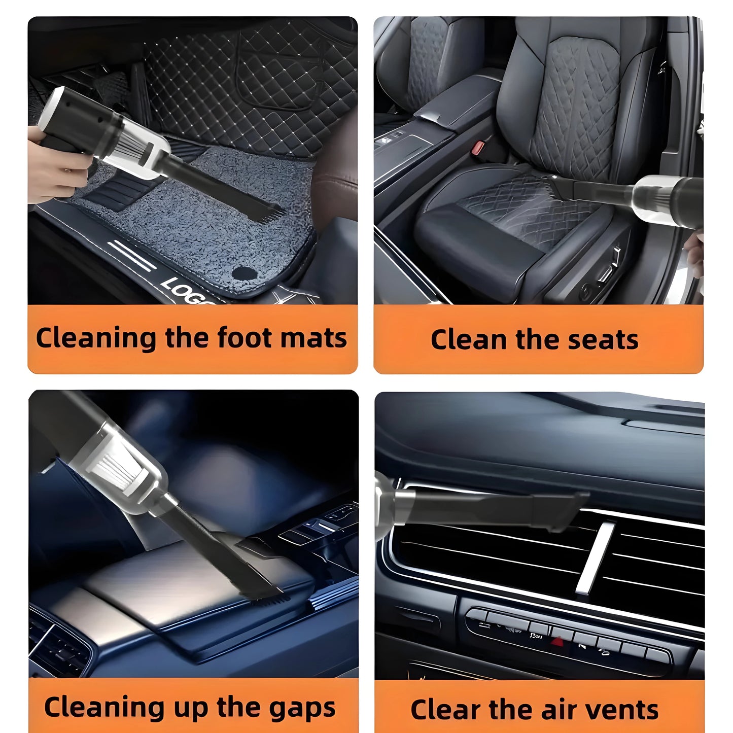 2 in 1 Flamino Wireless Powerful Vacuum Cleaner for Home & Car