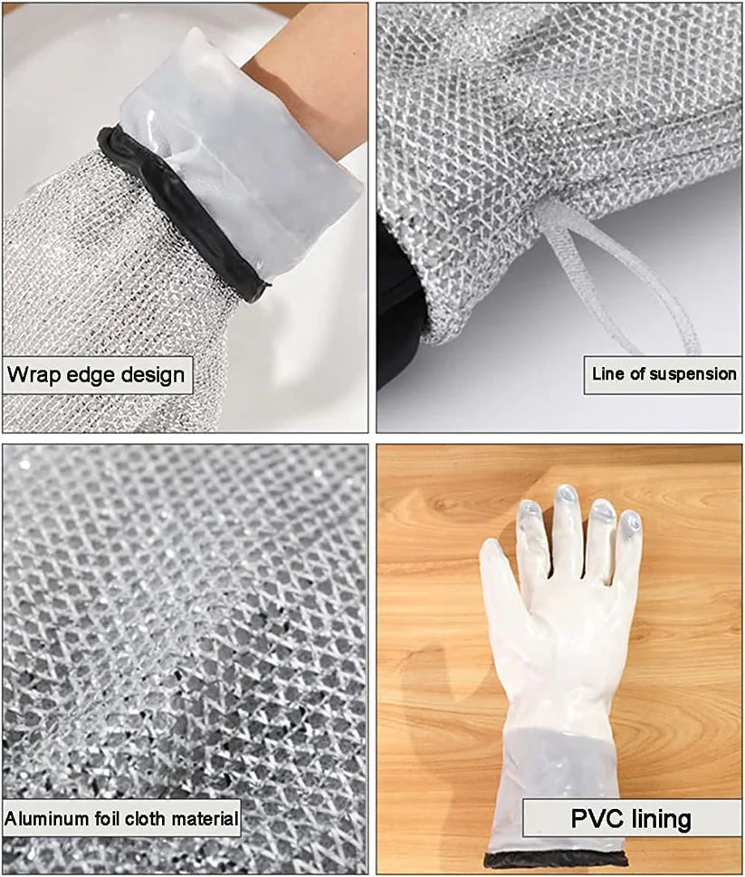 Dish Washing Wire Gloves (Pack of 2)