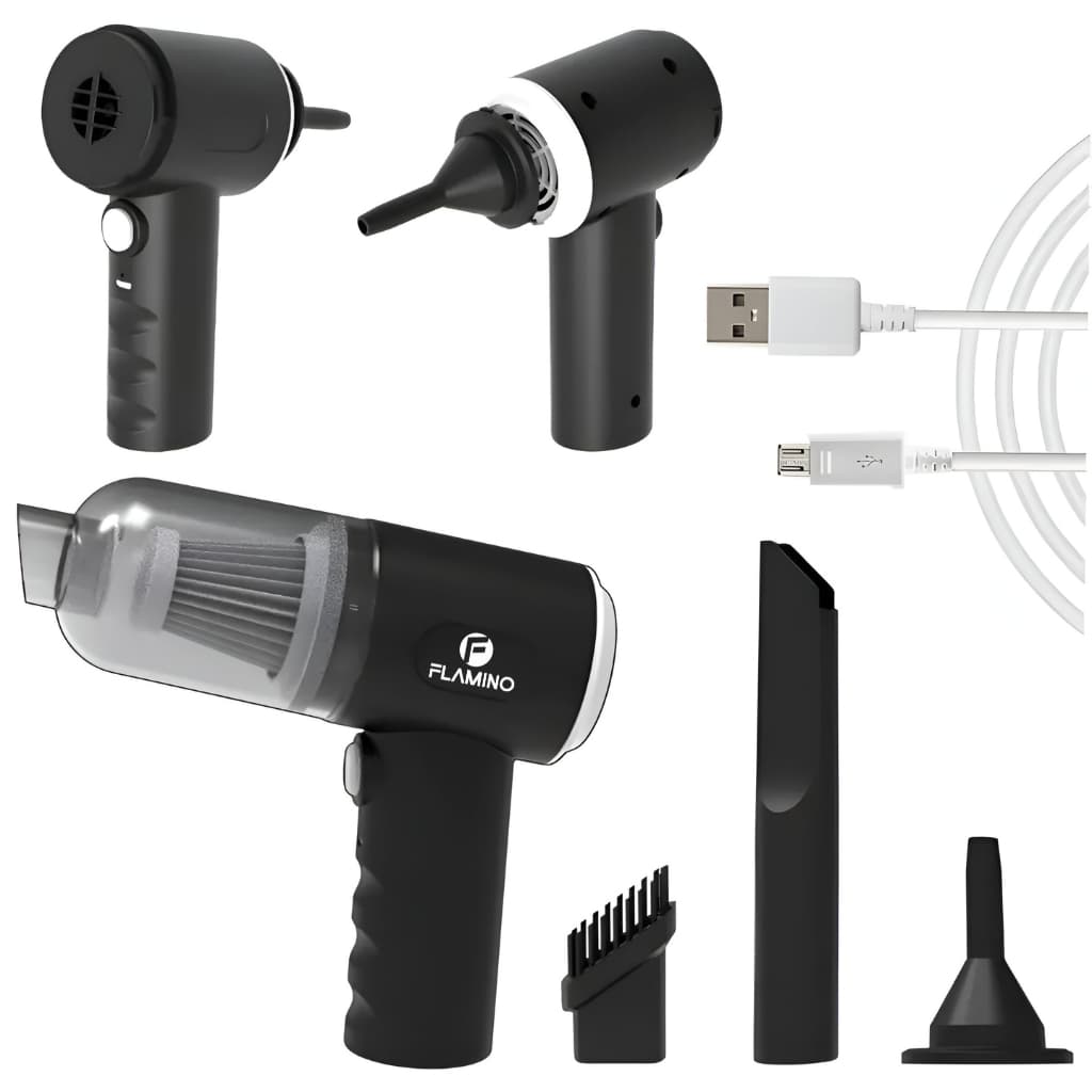 2 in 1 Flamino Wireless Powerful Vacuum Cleaner for Home & Car