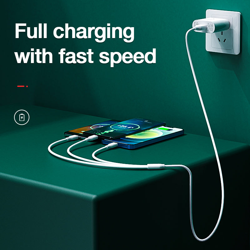 Flamino 60W 3-in-1 Multi Fast Charging Cable White
