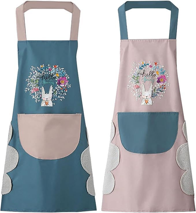 Waterproof + Oil-Proof 🌊 Apron | Side Hand Wipe 🤲