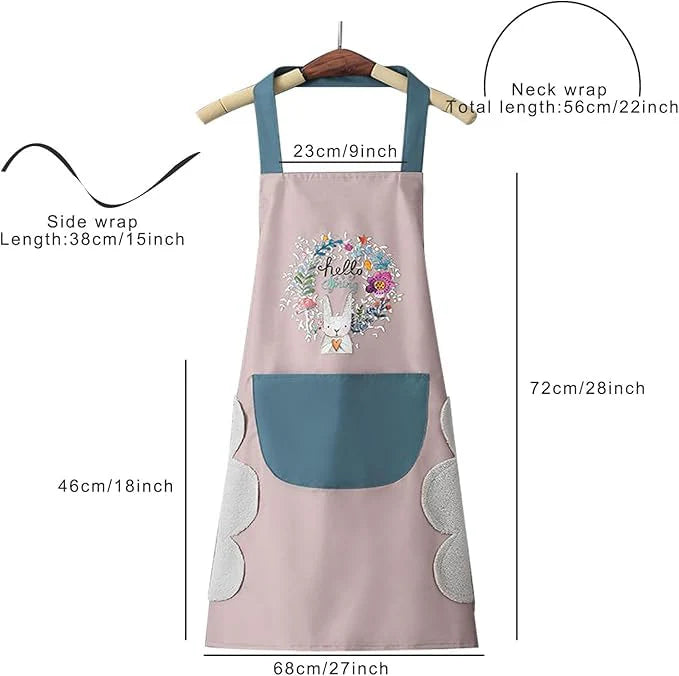 Waterproof + Oil-Proof 🌊 Apron | Side Hand Wipe 🤲