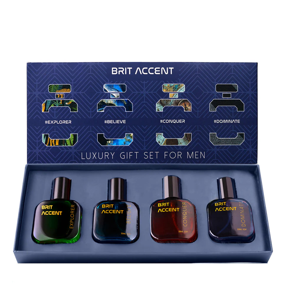 Brit Accent Luxury Gift Set for Men (20ml   x   4)