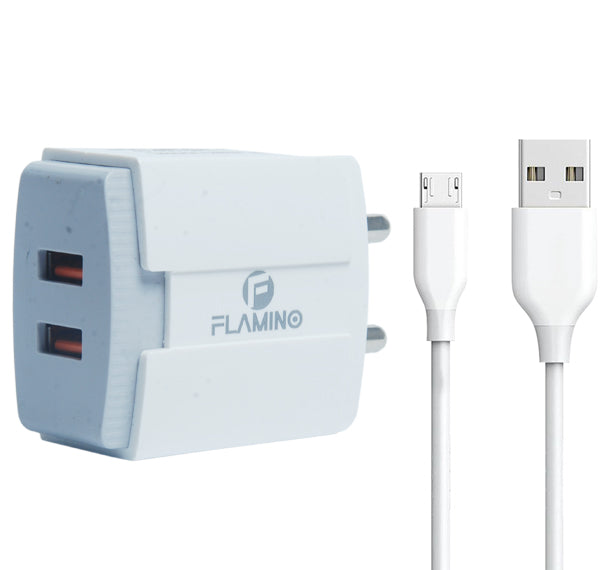 Flamino Adapto 66 2.4A 12w Dual USB Port Wall Charger