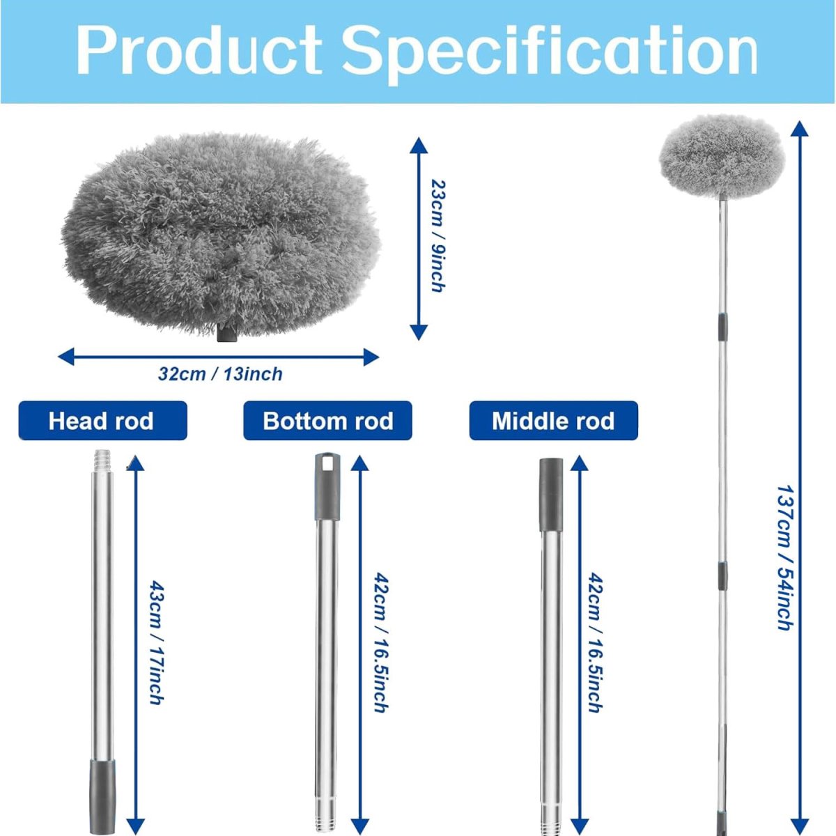 Multi-Purpose Extendable Ceiling Fan Duster